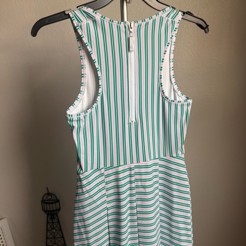 NWT Addison Bay Striped Racquet Performance Dress Sleeveless Sporty Sz XS - Picture 8 of 9